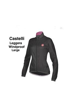 Castelli Leggera Windproof Women's Jacket Size Large black excellent condition⭐️